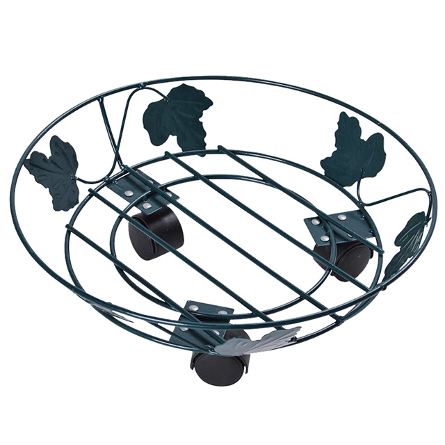 Round Heavy Duty Metal Movable Plant Stand Plant Caddy GT14018