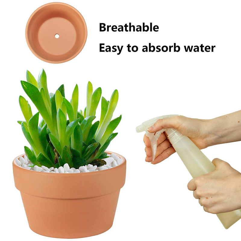 Terracotta Shallow Succulent Pot GT14230 Hantechn