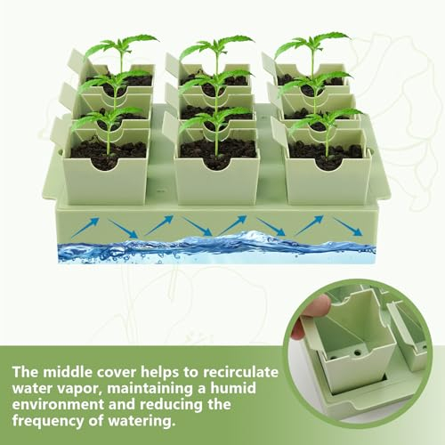 2.3 in Cells Extra-Thick Reusable Germination Kit Seed Starter Tray 